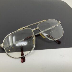 Tura Aviator Eyeglasses 61 [] 17 145 Gunmetal Gold  Metal Mod-287 Japan Titanium